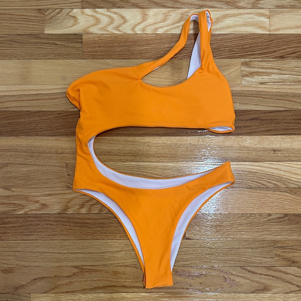 Orange Cut Out One Piece
